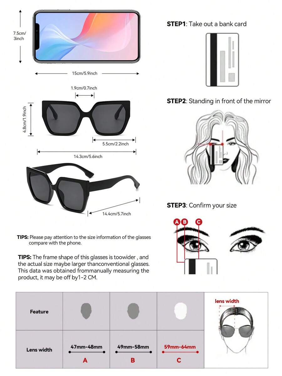 Gafas de sol cuadradas de marco grande