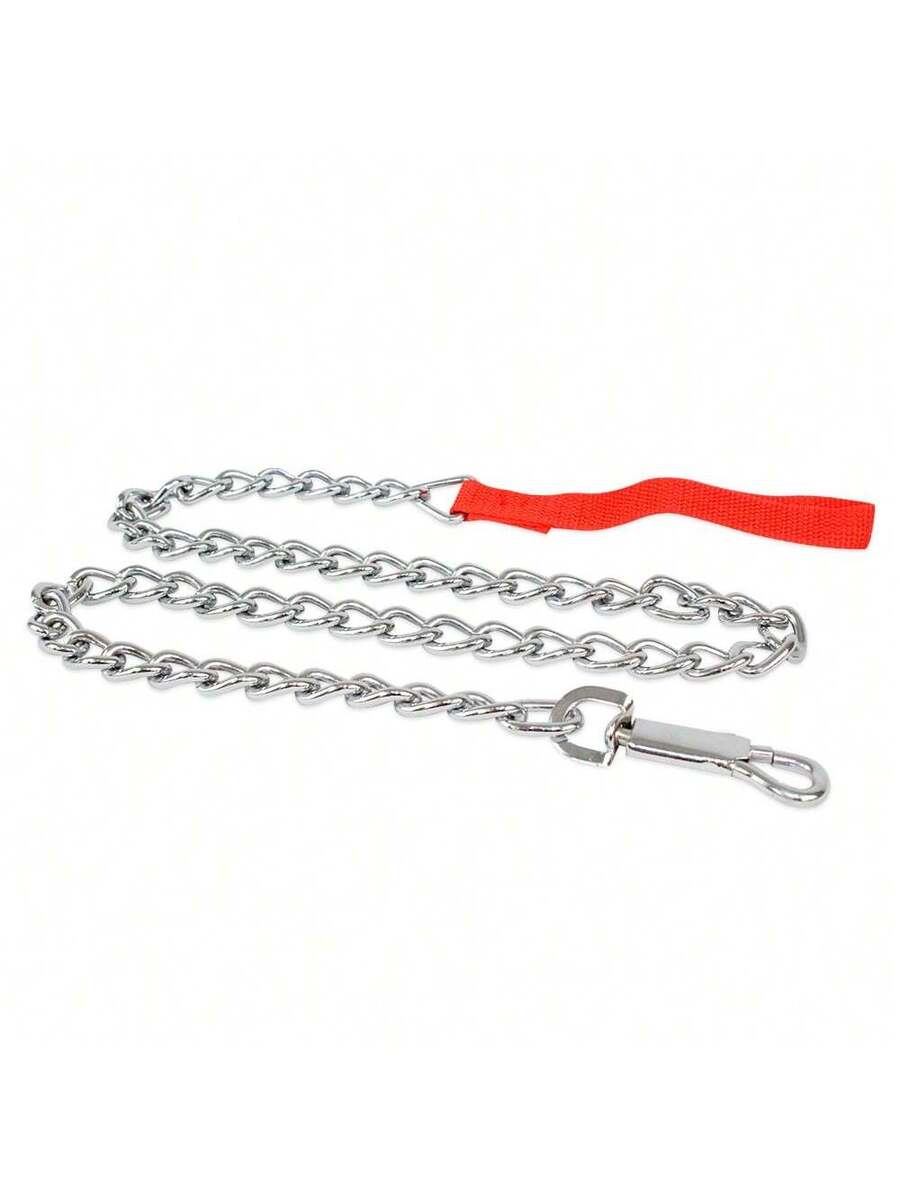 Cadena Correa para Perro de Acero Inoxidable Economica Duradera de Batalla con Agarradera de Nylon