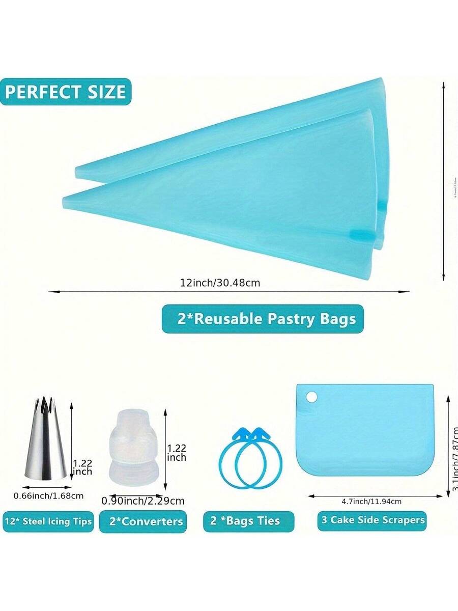21 piezas de herramientas para decorar pasteles