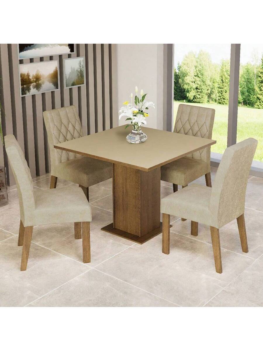 Juego De Comedor Com Mesa Y 4 Sillas