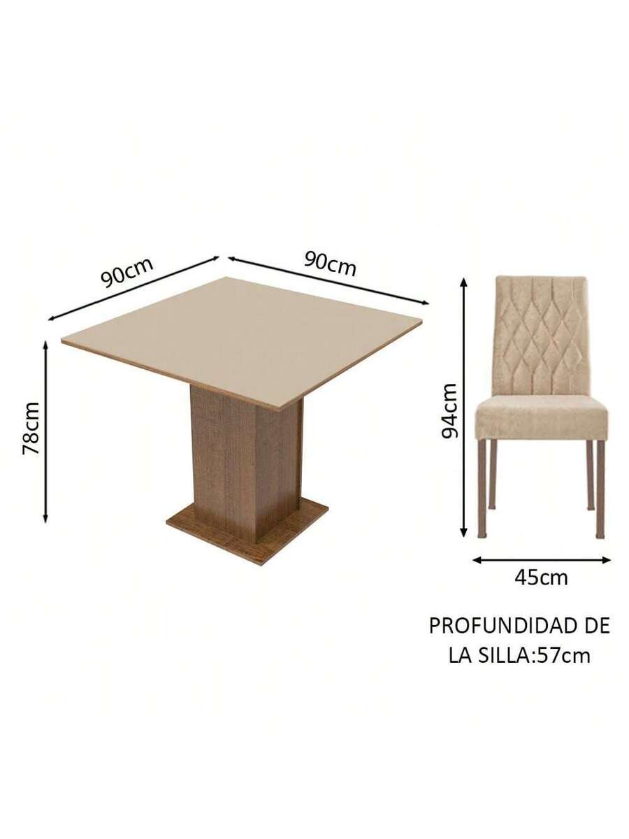 Juego De Comedor Com Mesa Y 4 Sillas