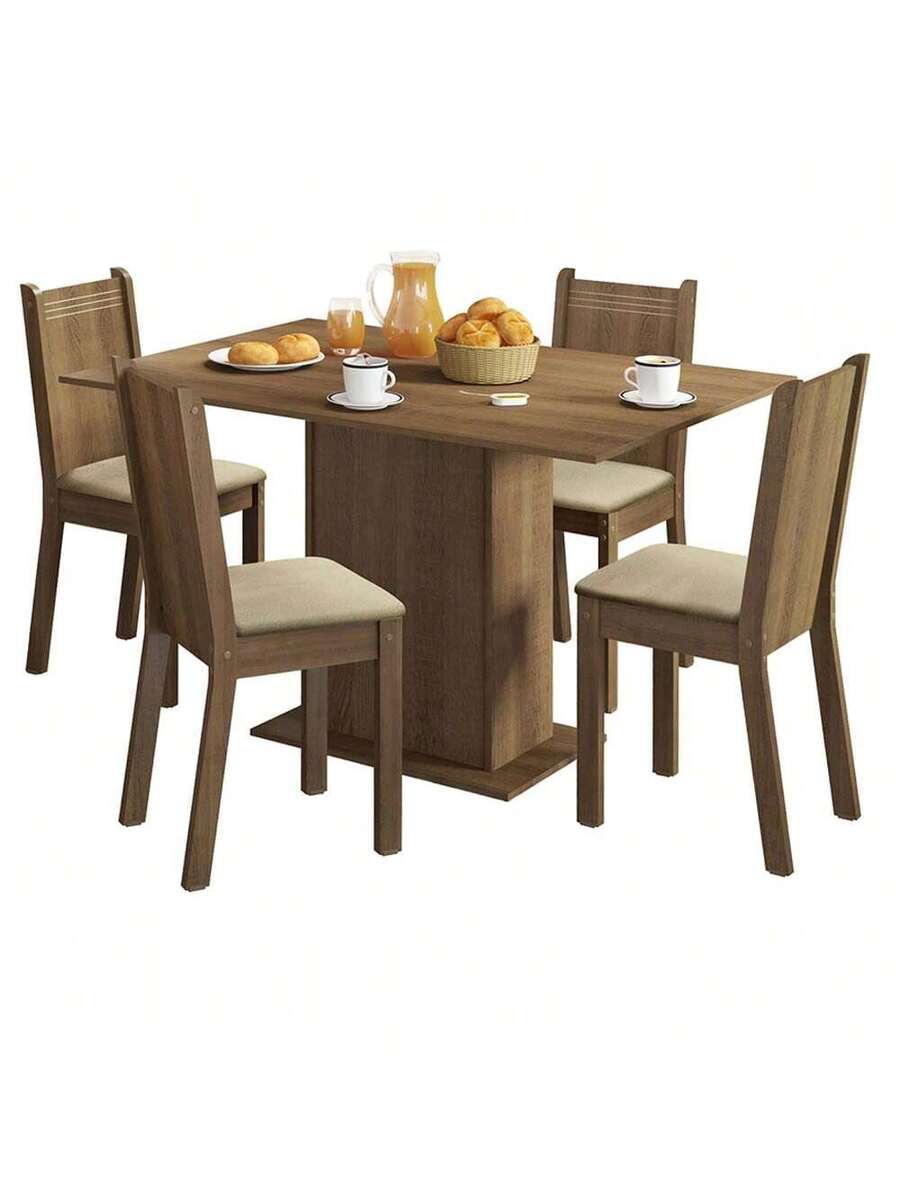 Juego De Comedor Con Mesa Con 4 Sillas