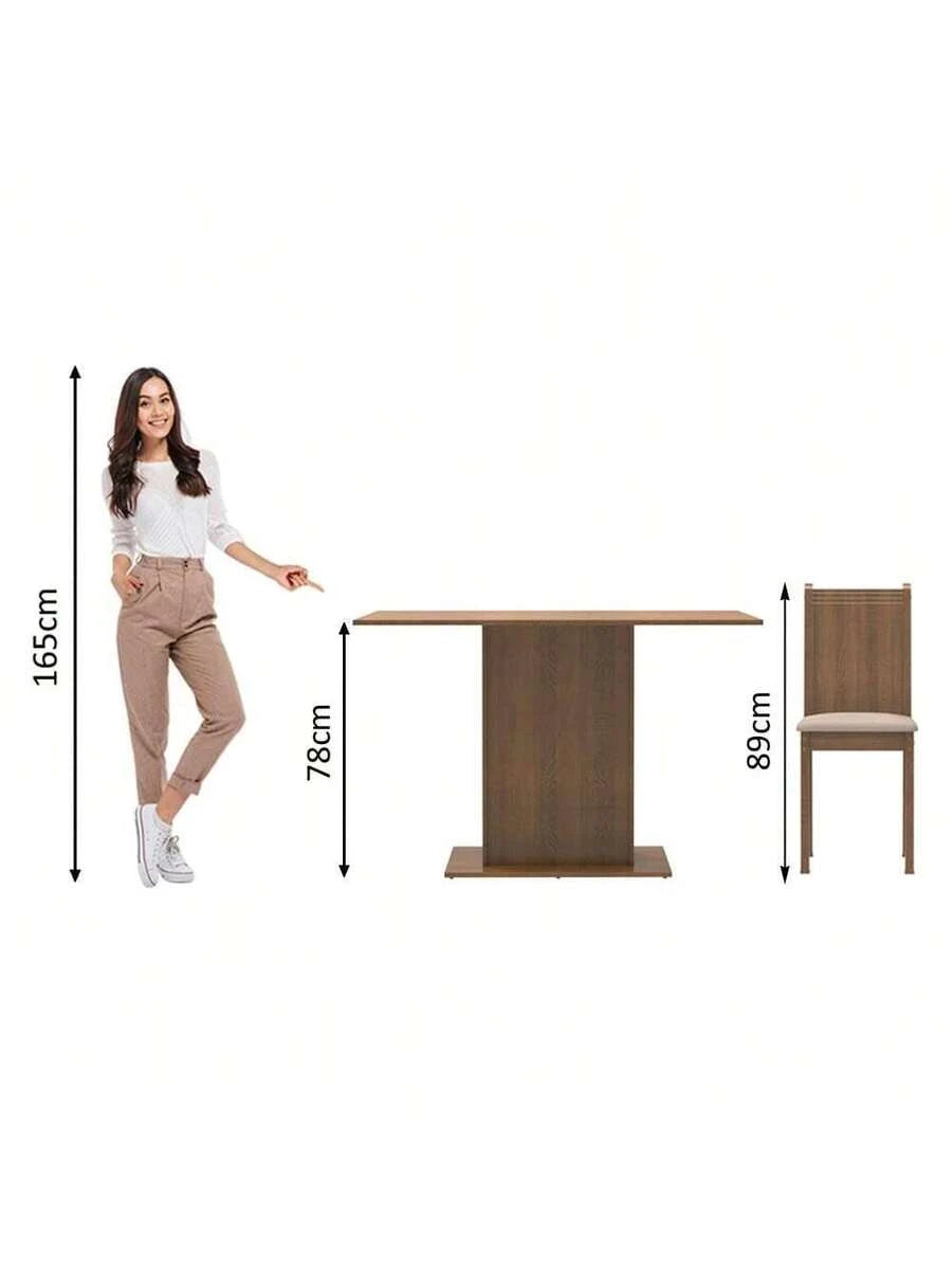Juego De Comedor Con Mesa Con 4 Sillas