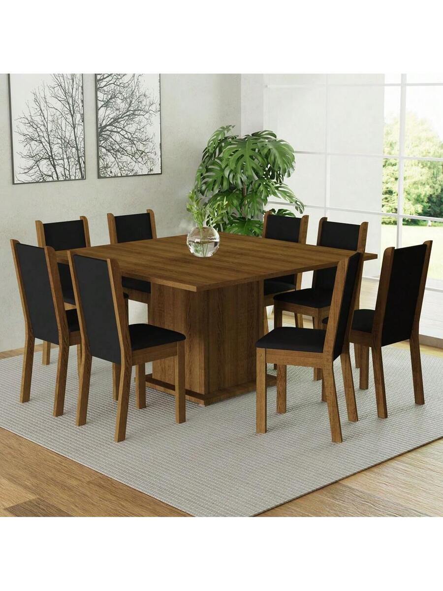 Juego de Comedor con Mesa y 8 Sillas