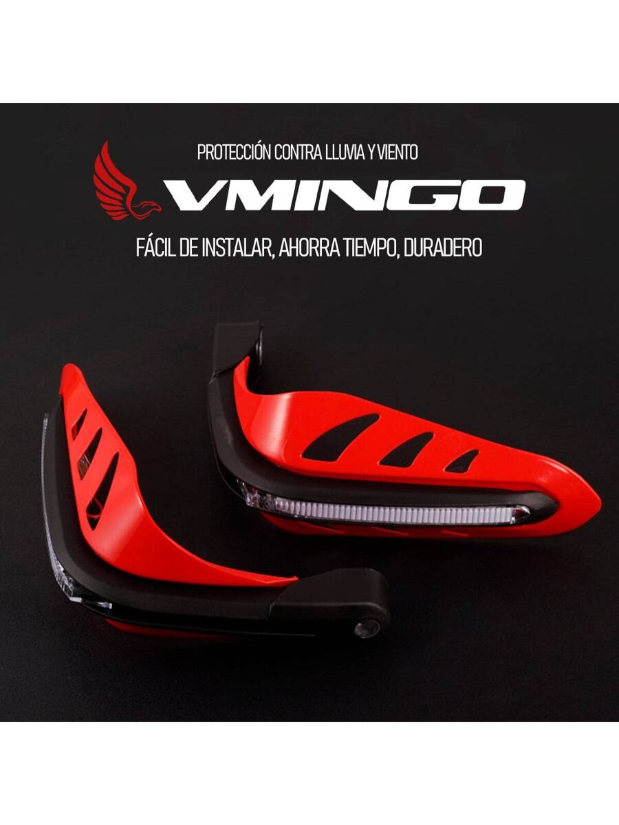 Cubre Puños Moto Hueco Con Luz Led Handguard Universal