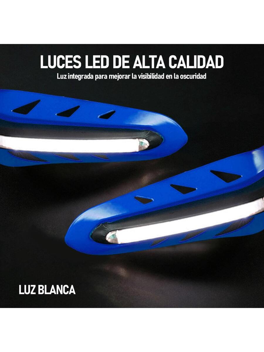 Cubre Puños Moto Hueco Con Luz Led Handguard Universal