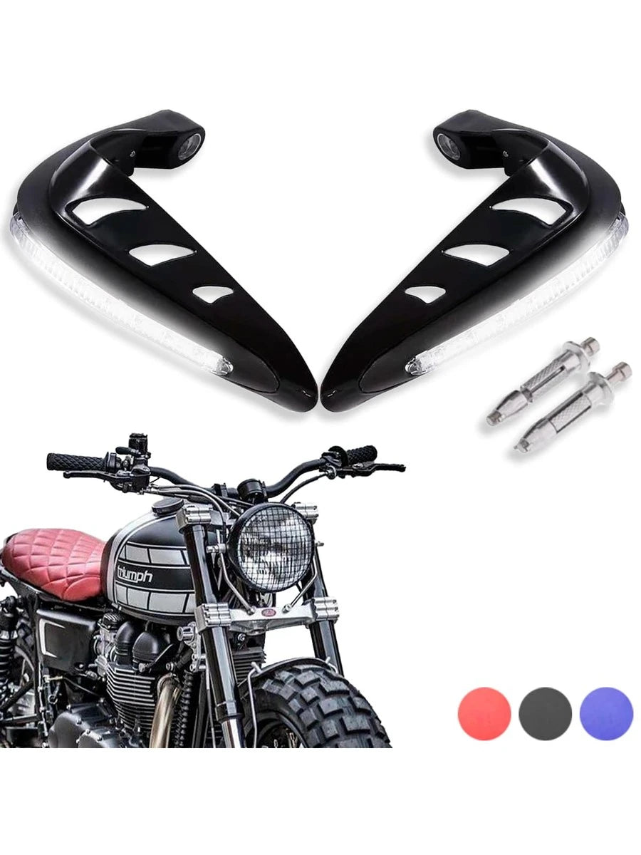 Cubre Puños Moto Hueco Con Luz Led Handguard Universal