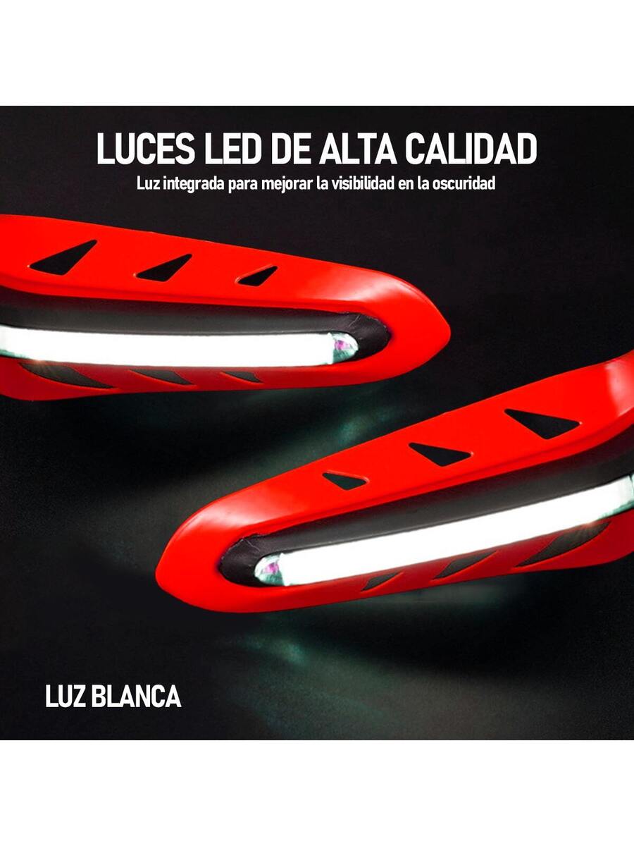 Cubre Puños Moto Hueco Con Luz Led Handguard Universal