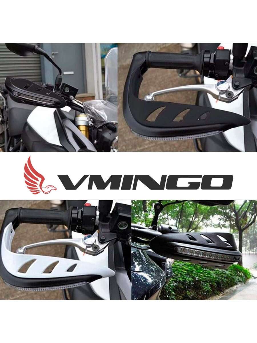 Cubre Puños Moto Hueco Con Luz Led Handguard Universal