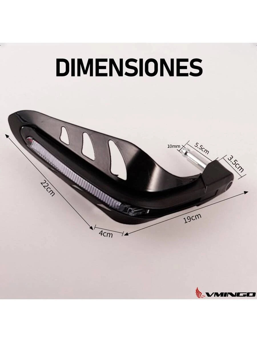 Cubre Puños Moto Hueco Con Luz Led Handguard Universal