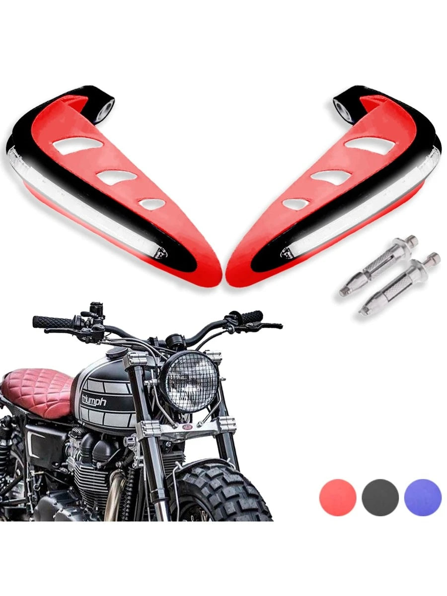 Cubre Puños Moto Hueco Con Luz Led Handguard Universal