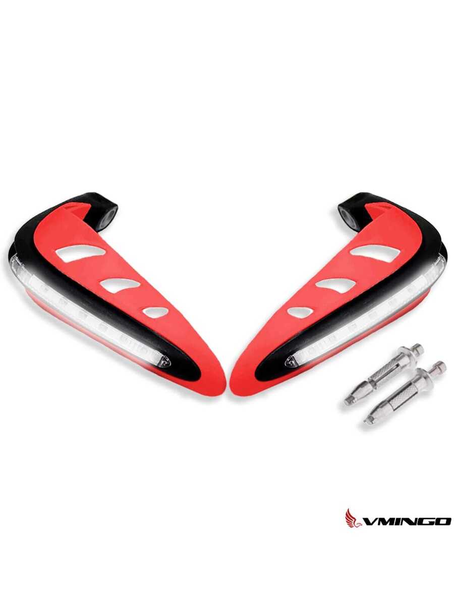 Cubre Puños Moto Hueco Con Luz Led Handguard Universal