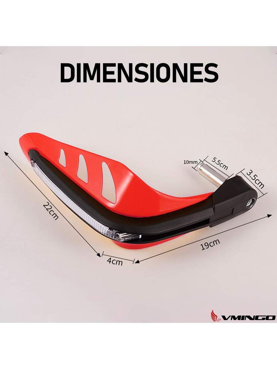 Cubre Puños Moto Hueco Con Luz Led Handguard Universal