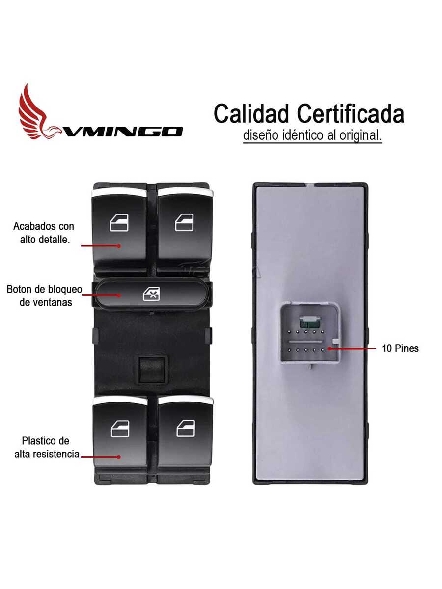 Vmingo Botonera Puerta Switch Control Vidrio Vw