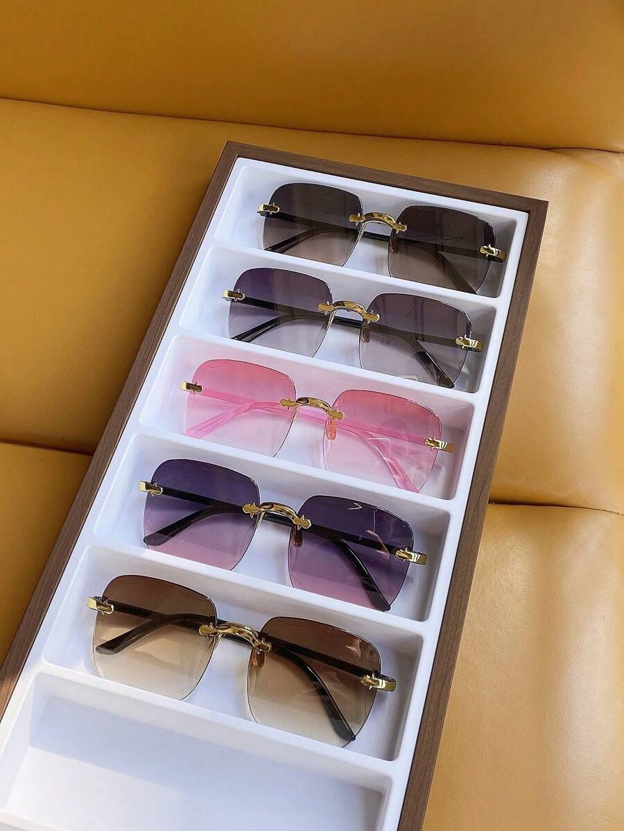 gafas sin marco cuadradas con bordes