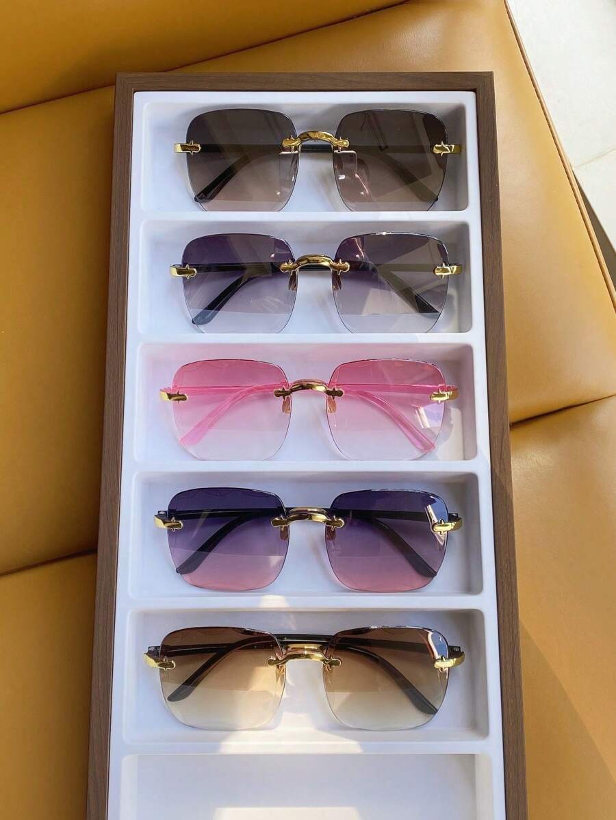 gafas sin marco cuadradas con bordes