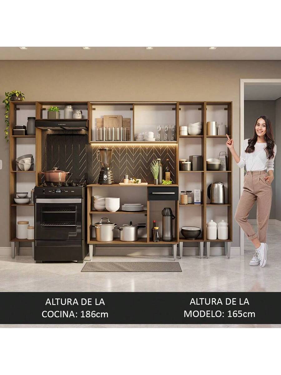 Cocina Integral Completa Modular Madesa 261cm