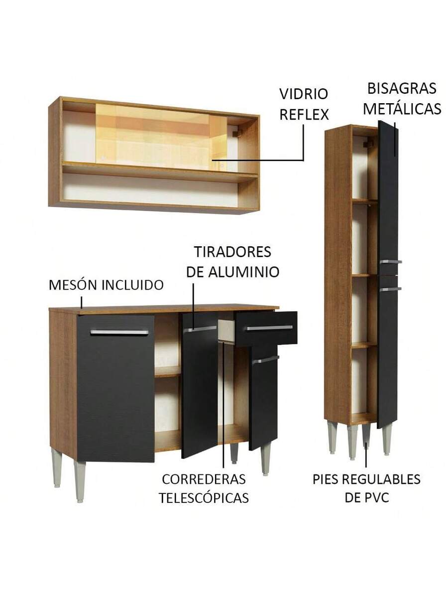 Cocina Integral Completa Modular 137cm