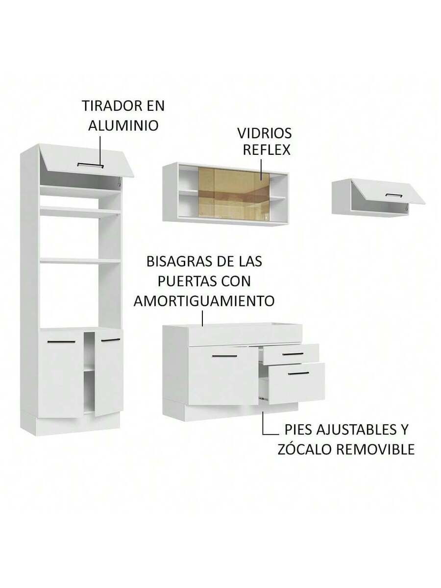 Cocina Integral Completa Modular Madesa Agata 270cm