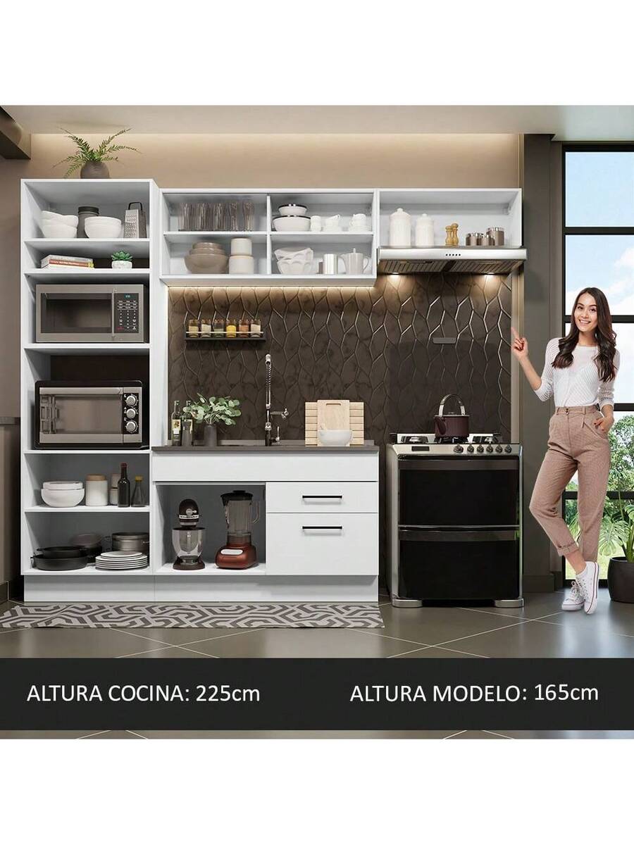 Cocina Integral Completa Modular Madesa Agata 270cm