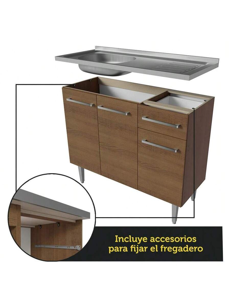 Cocina Integral Completa Modular Madesa Emilly 169cm