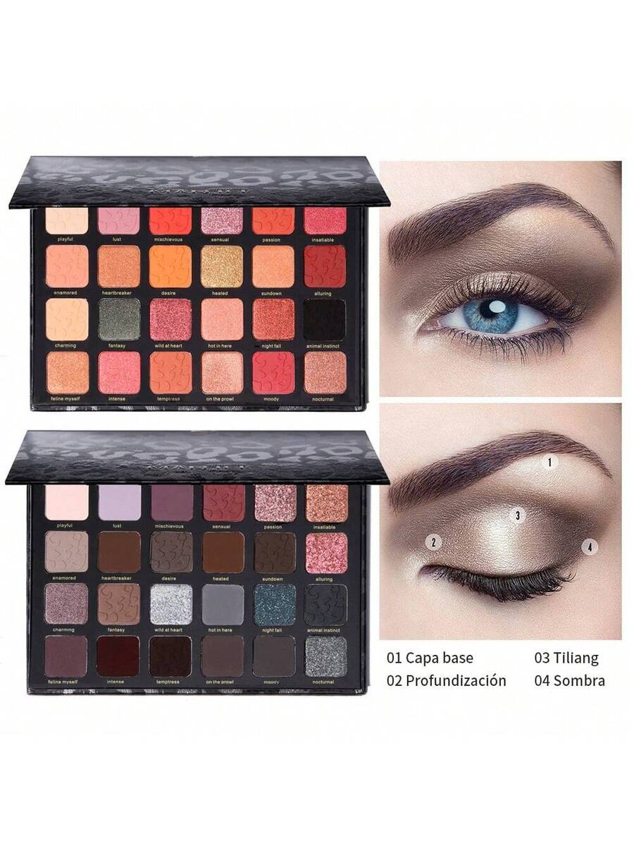 Paleta de sombras de ojos de maquillaje de 78 colores