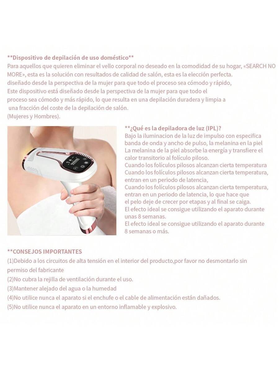 Depiladora láser indolora