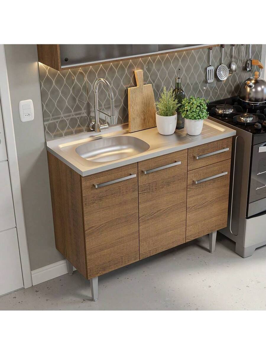 Cocina Integral Completa Modular Madesa 165cm Con Tarja