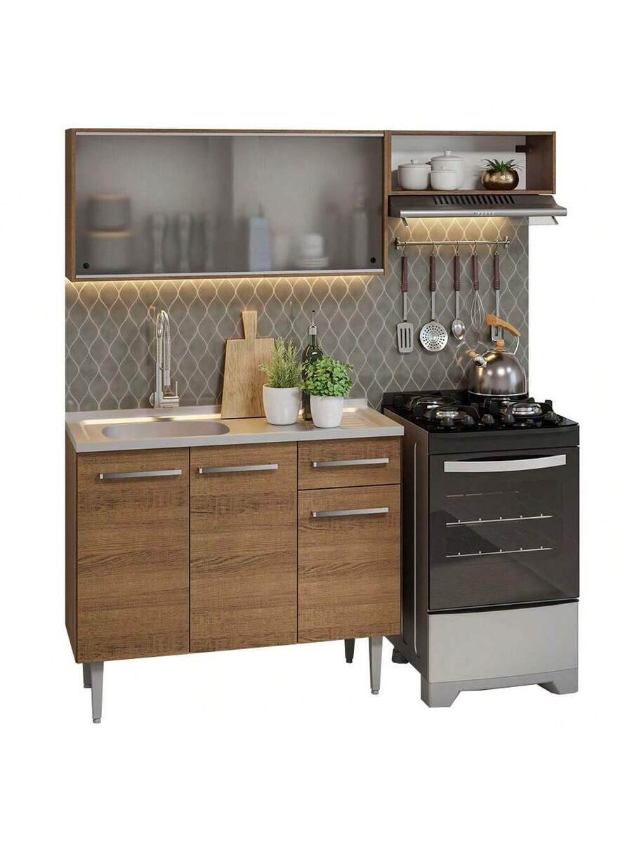 Cocina Integral Completa Modular Madesa 165cm Con Tarja