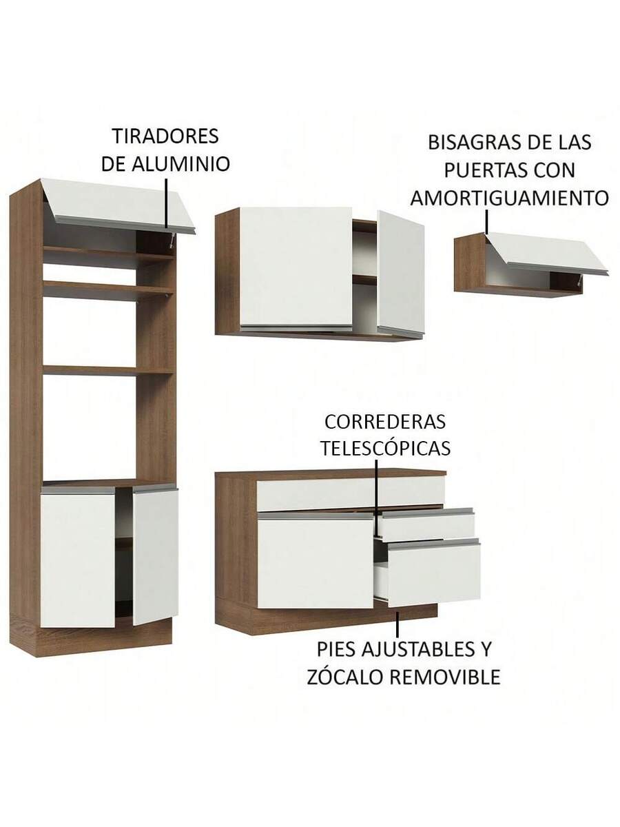 Cocina Integral 270cm Glamy Madesa