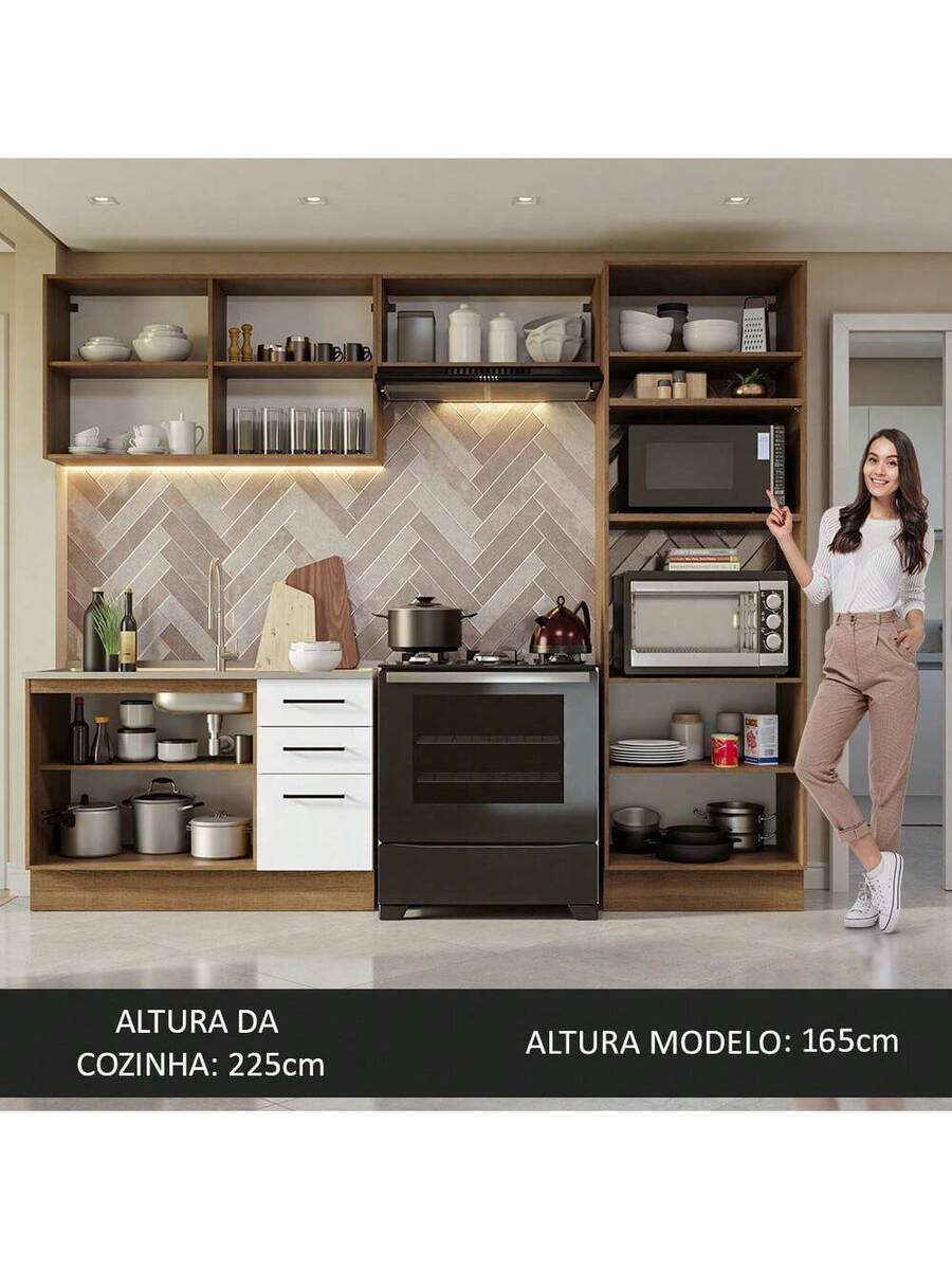 Cocina Integral Completa Modular Madesa Agata 270cm