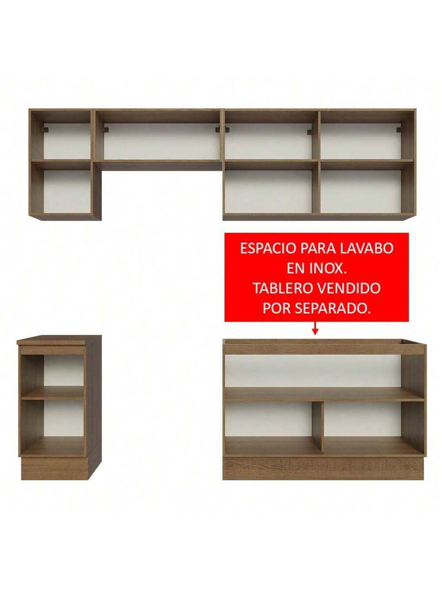 Mueble De Cocina Integral 240cm Glamy Madesa 10