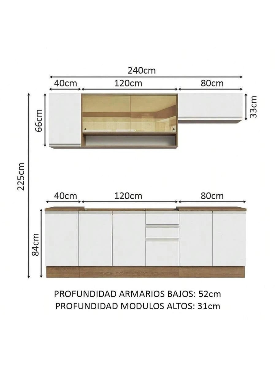 Cocina Integral Completa 240cm