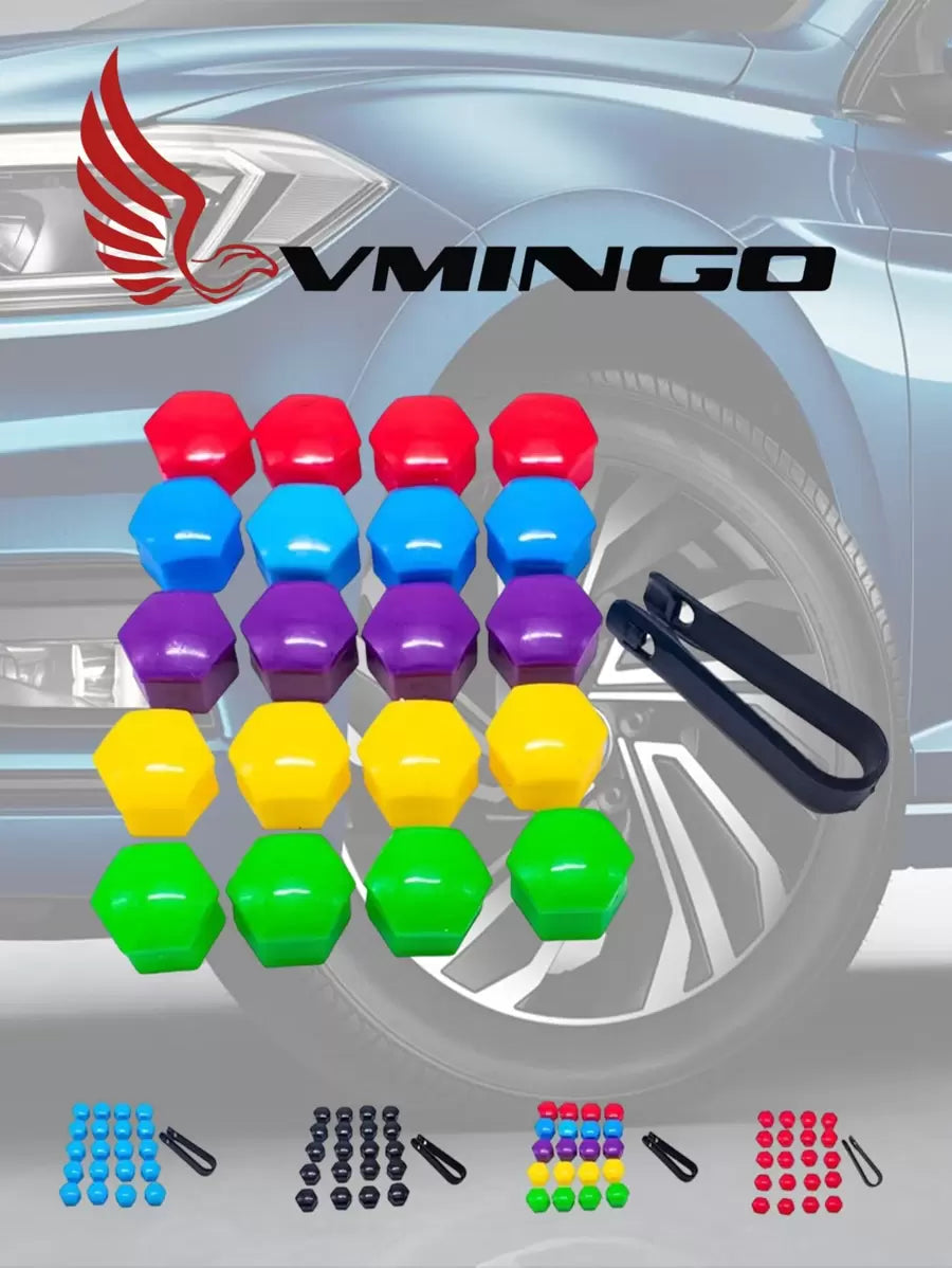 20 Piezas Tapon Hexagonal VW Deportivo Cubre Birlo Tapa Perno 17mm