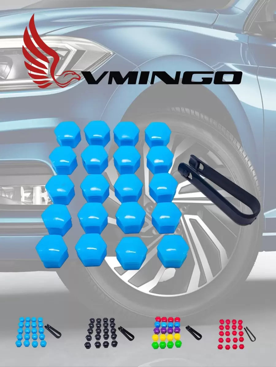 20 Piezas Tapon Hexagonal VW Deportivo Cubre Birlo Tapa Perno 17mm