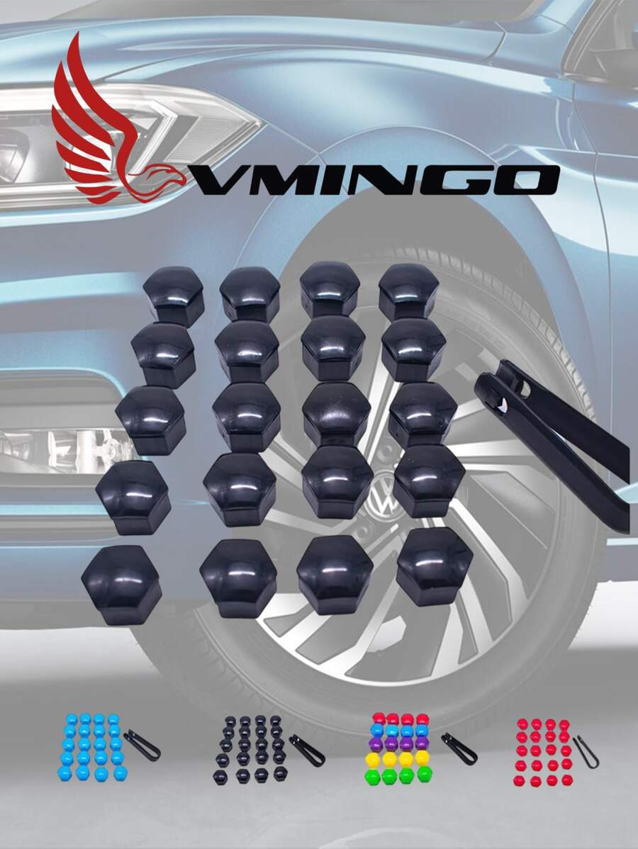20 Piezas Tapon Hexagonal VW Deportivo Cubre Birlo Tapa Perno 17mm