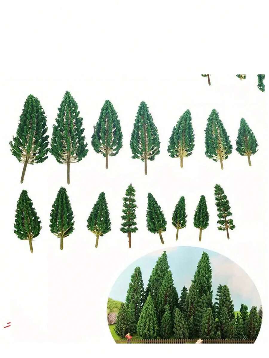 Árboles de plástico en escala HO N