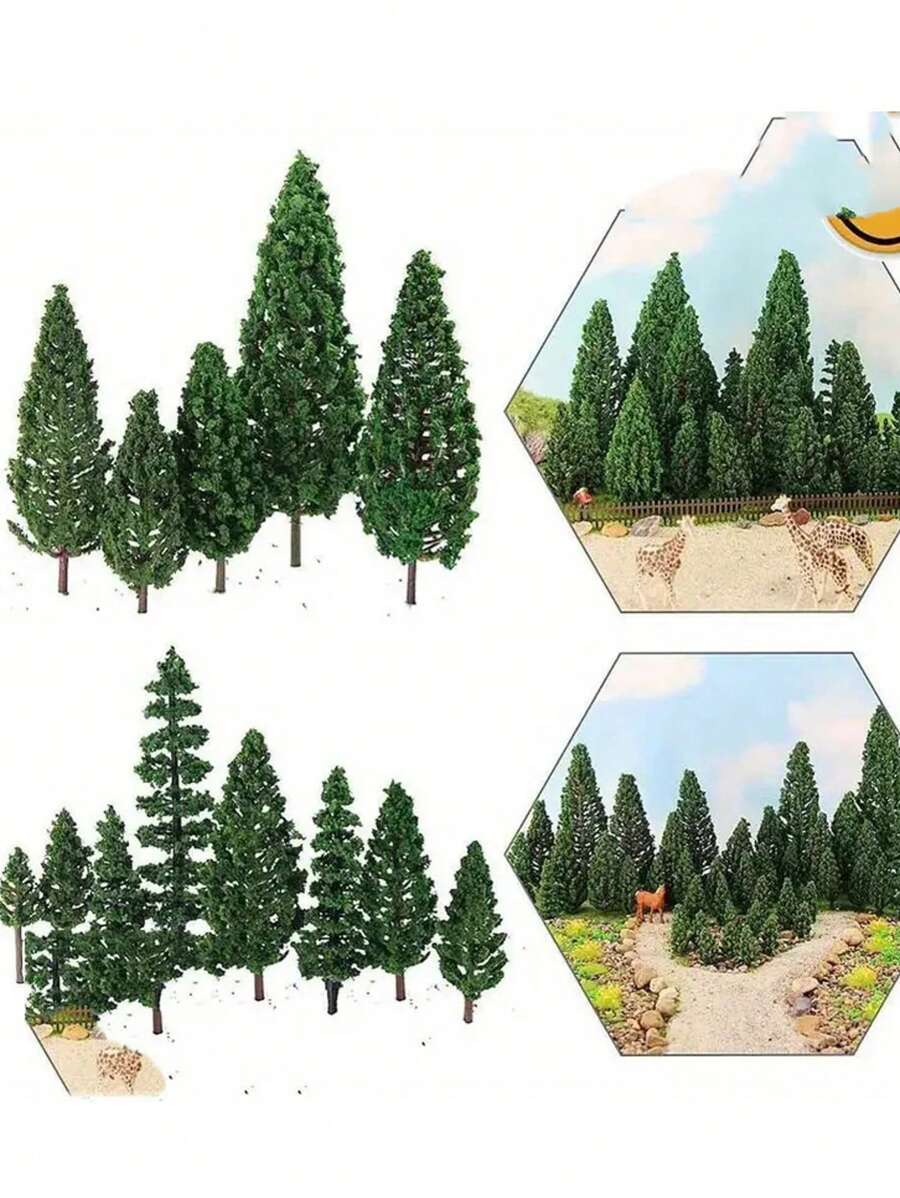 Árboles de plástico en escala HO N