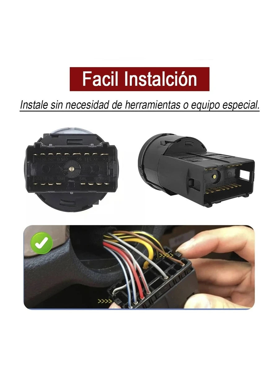 Vmingo Euroswitch Perilla Interruptor Luces VW Jetta Mk6 (2010 a 2014)