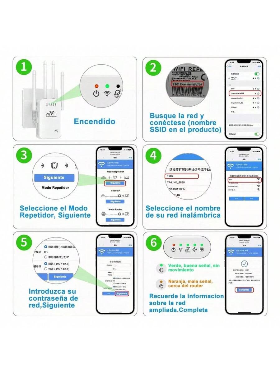Amplificador de señal WiFi para el hogar