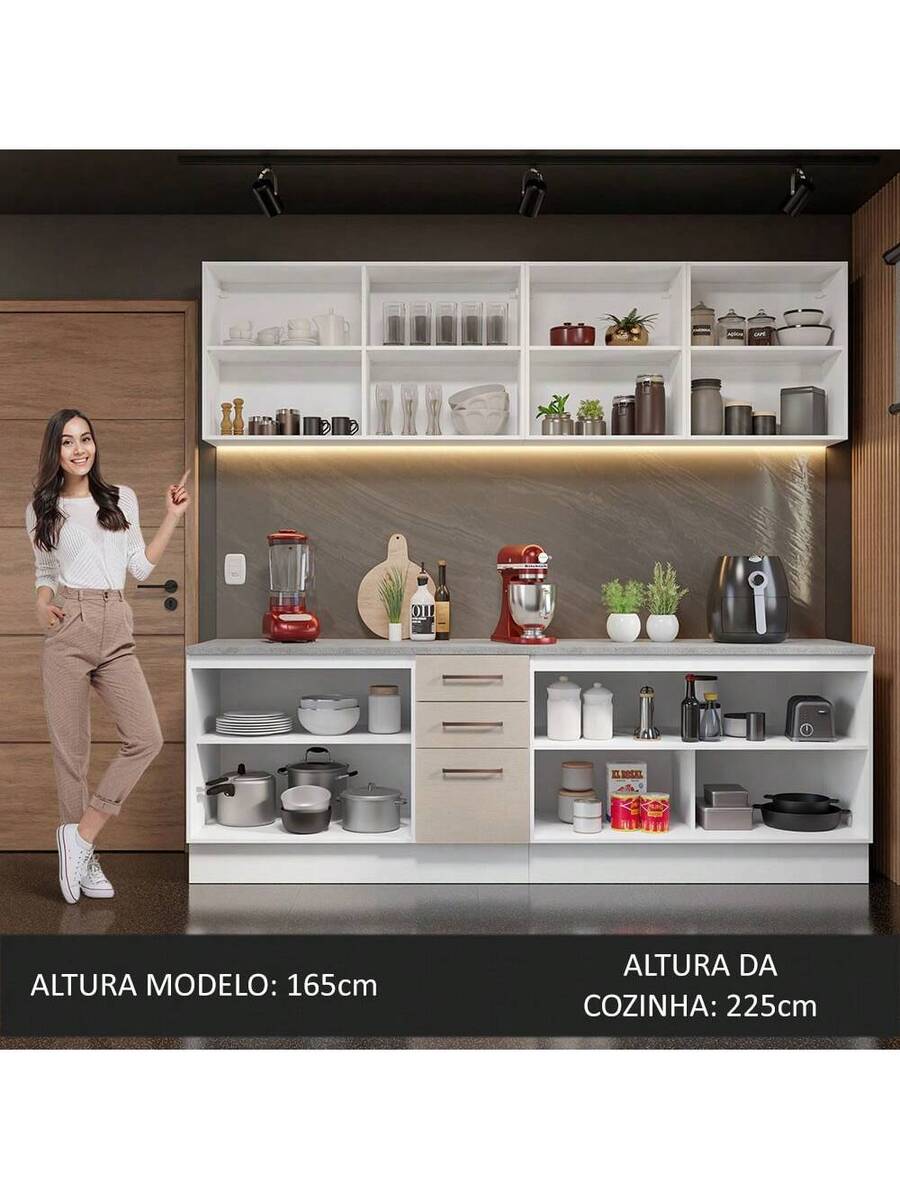 Cocina Integral Completa Modular Madesa Agata 240cm