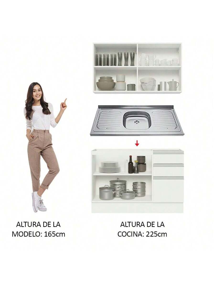 Cocina Integral Completa Modular Madesa Glamy