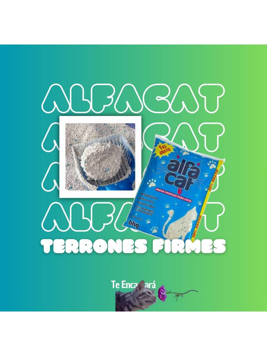 Alfa Cat 6kg Original Arena Sanitaria Aglutinante para Gato