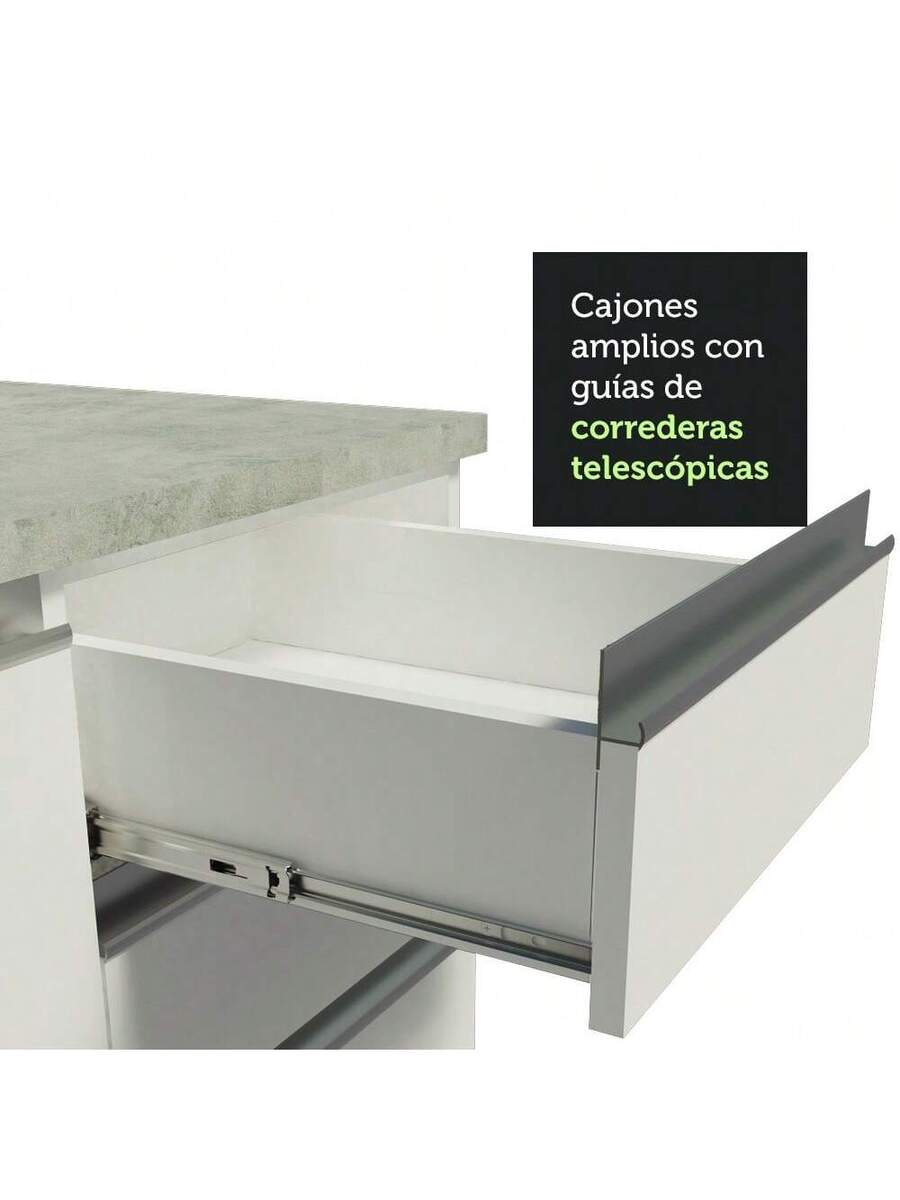 Cocina Integral Madesa Glamy Sin Tarja 120 Cm