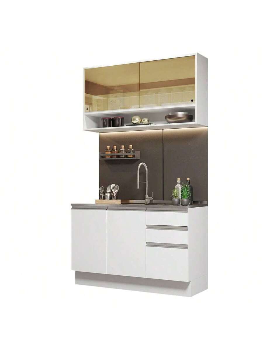 Cocina Integral Madesa Glamy Sin Tarja 120 Cm
