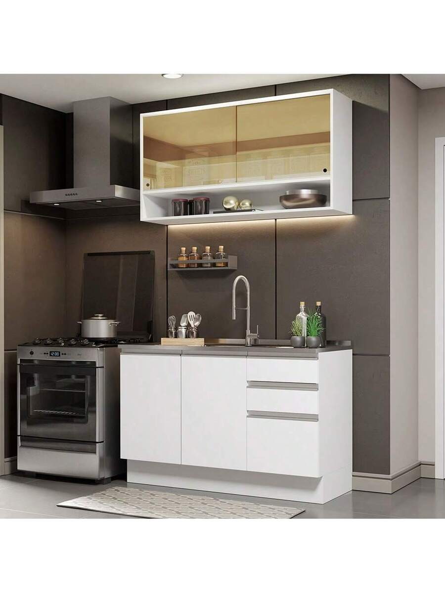 Cocina Integral Madesa Glamy Sin Tarja 120 Cm