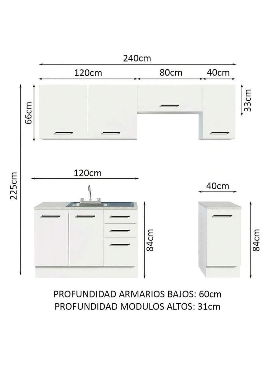 Cocina Integral Modular Luna Madesa