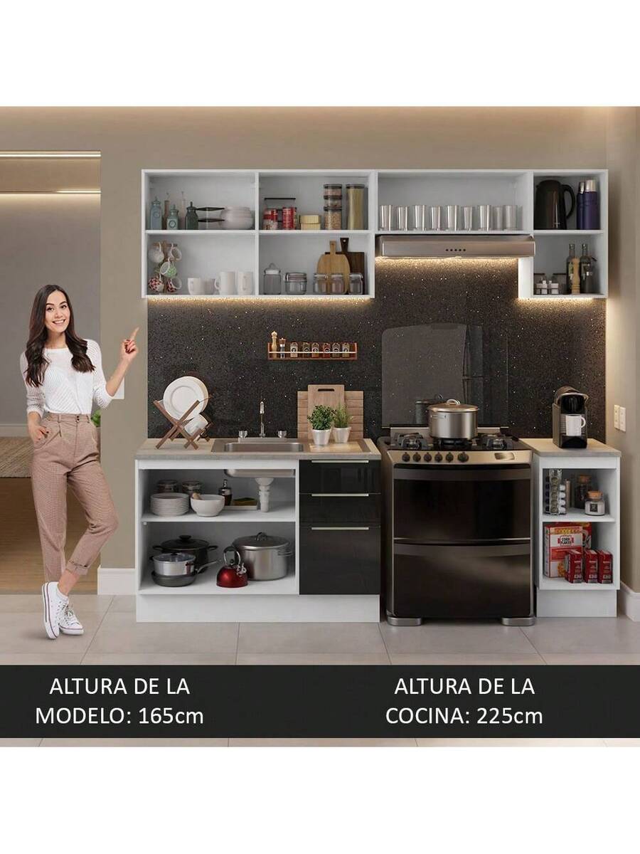 Cocina Integral Modular Luna Madesa 240cm