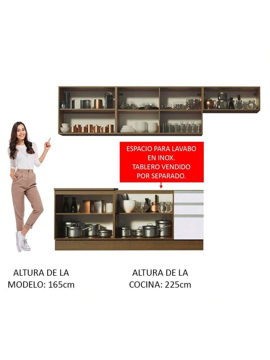 Cocina Integral Completa Modular Madesa 280cm