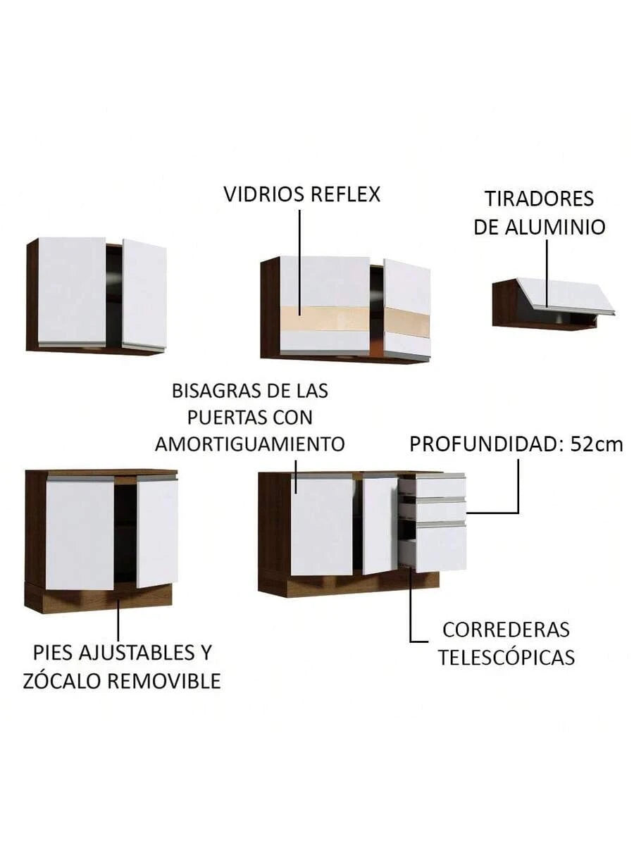 Cocina Integral Completa Modular Madesa 280cm